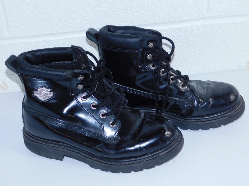 Harley Davidson Motorcycle Boots Size US 9: Harley Davidson Motorcycle Boots Size US 9 Condition: lightly worn