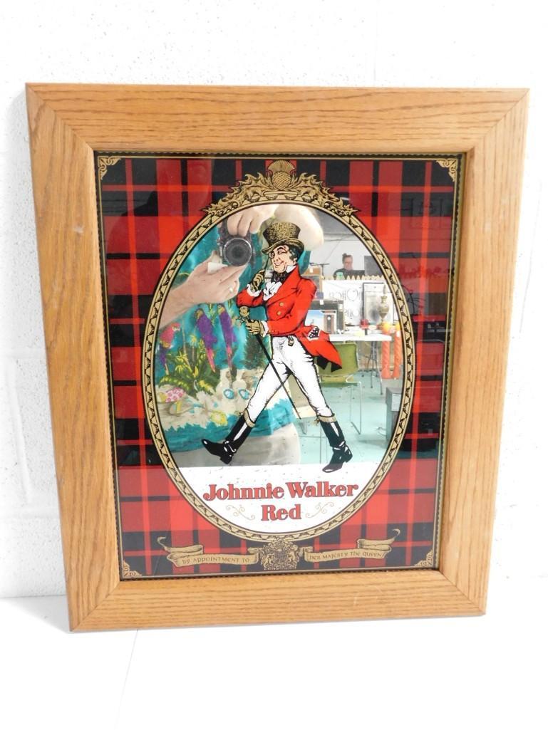 Johnny Walker Red Bar Mirror: Johnny Walker Red Bar Mirror Measures about 25"x21"