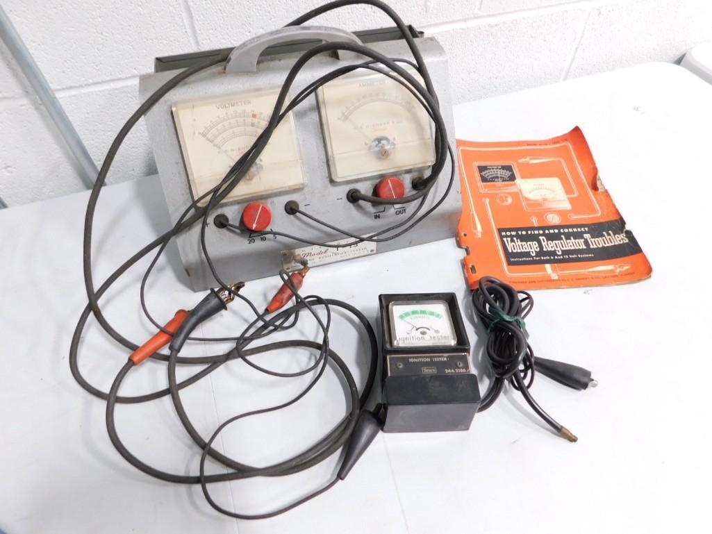 Vintage Niehoff T-15 Volt Meter and Ammeter and an Ignition Tester: Vintage Niehoff T-15 Volt Meter and Ammeter and an Ignition Tester Condition: untested