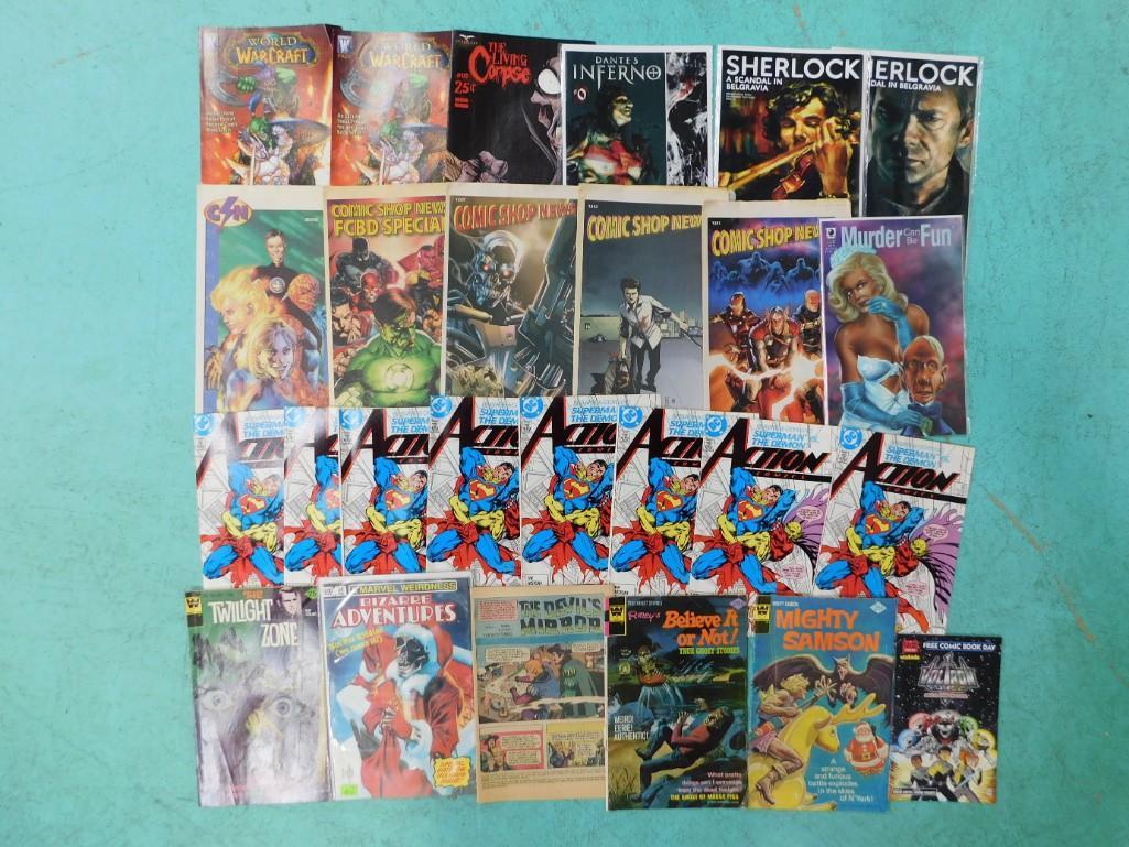 Comic Books incl Superman vs The Demon Action Comics, Dante's Inferno, The Living Corpse, (1 of 5)