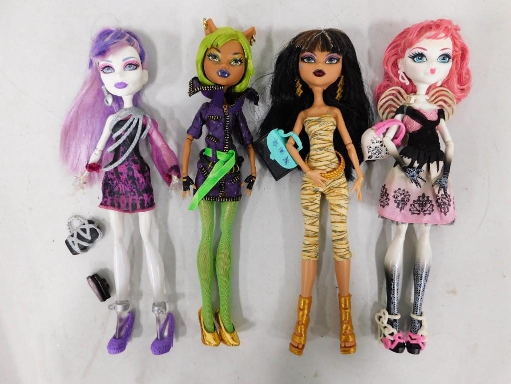 Monster High C.A. Cupid 1600 (rare) , High Cleo de Nile, Clawdeen Dawn of the Dance (rare) (1 of 6)