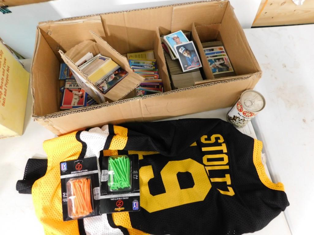 Large Lot of Sports Cards, etc plus Golf Tees, Stoltz 19 Jersey, (1 of 7)