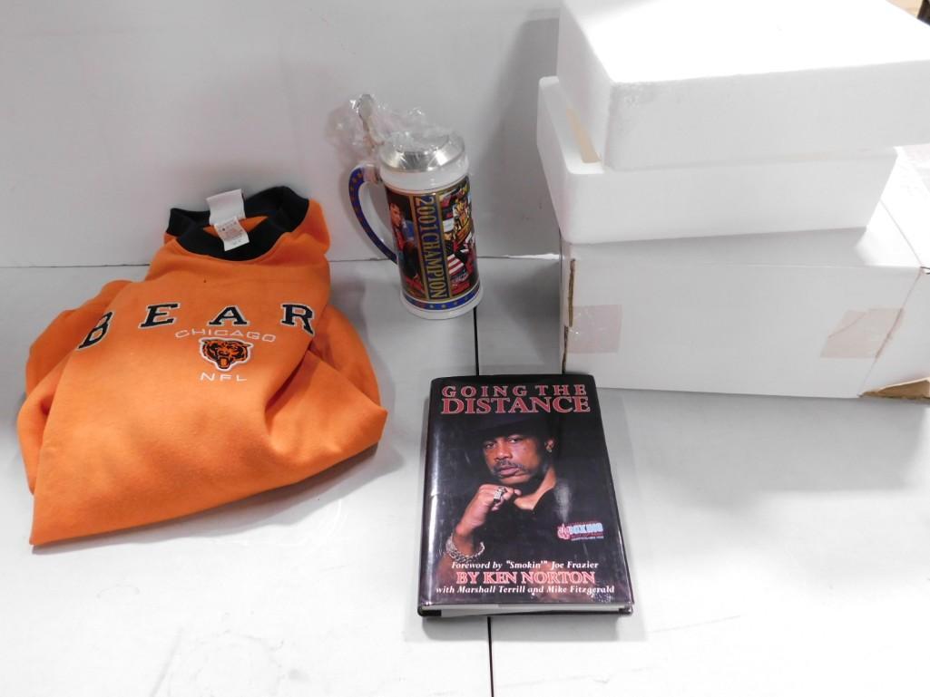 Misc Sports Lot incl Chicago Bears XL Sweatshirt New with Tags, Jeff Gordan Beer Sign with Box, (1 of 7)