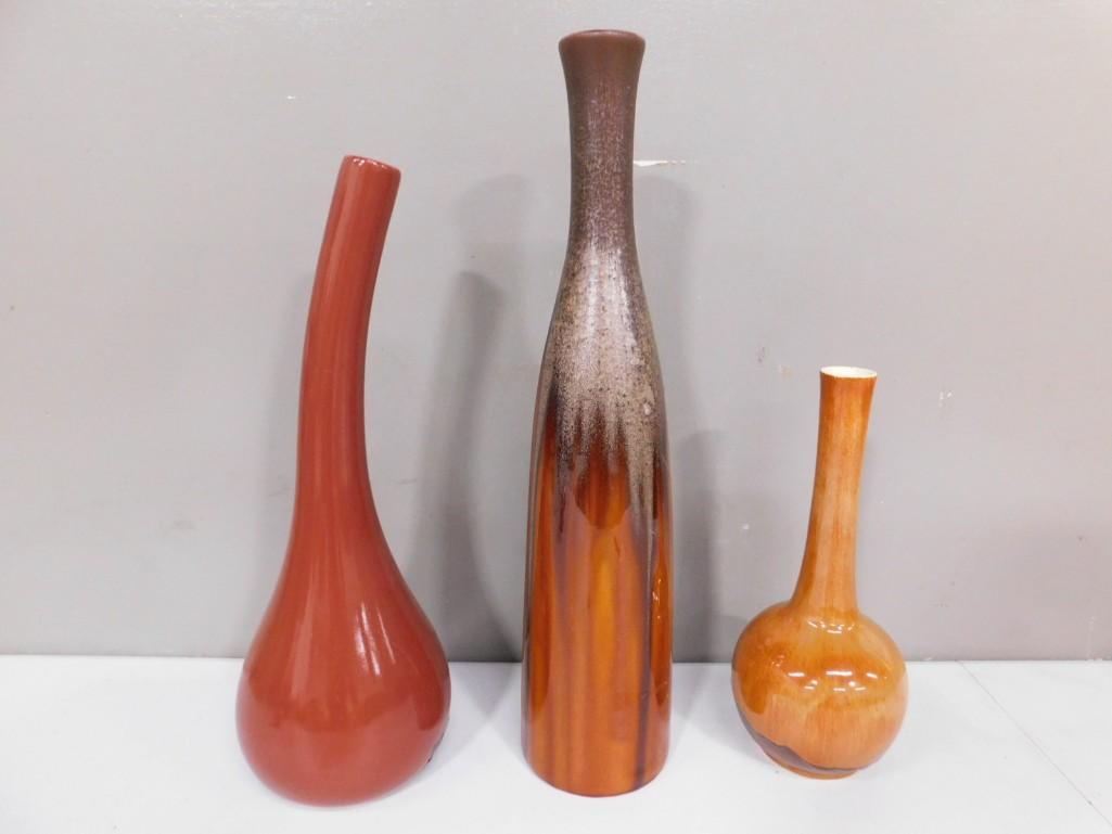Mid Century Vases incl 2 Royal Haeger Pottery and 1 Unmarked (1 of 6)