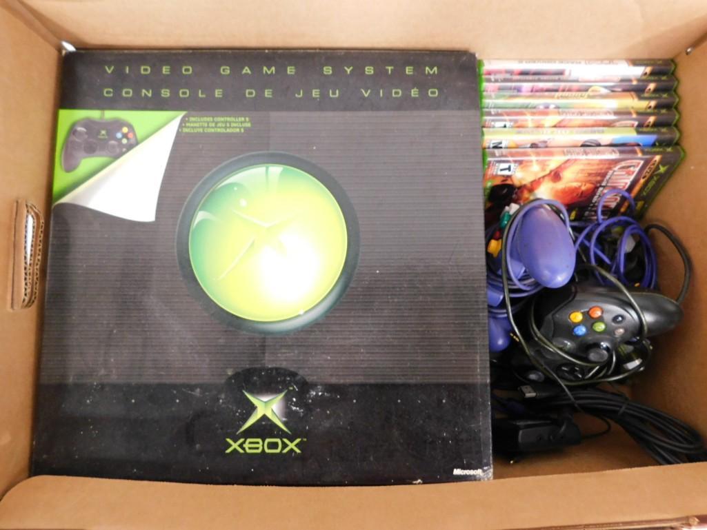 Xbox Lot incl System with Box, 4 Controllers, 6 Games incl (1 of 5)
