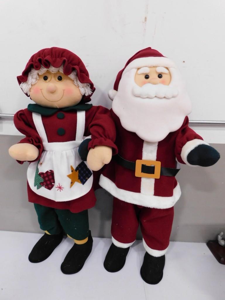 Large Santa and Mrs Claus Plush Christmas Decorations (1 of 4)