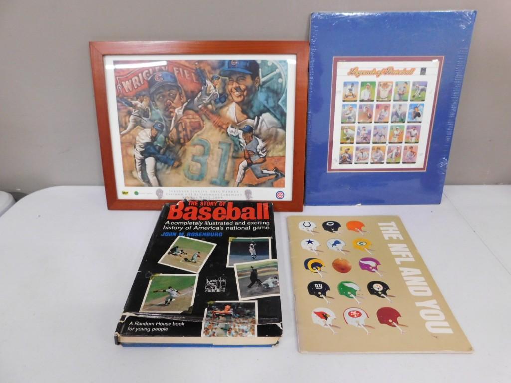 NFL Book, The Story of Baseball Hardcover Book, Legends of Baseball 33 Cent Stamps , Fergie Jenkins (1 of 6)