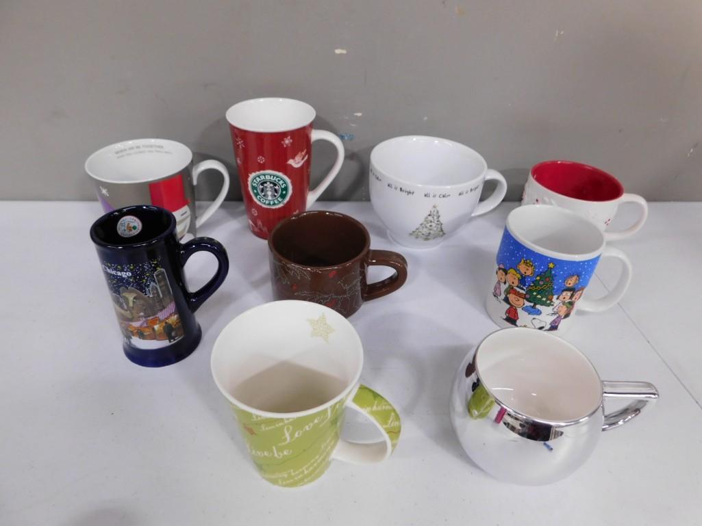 6 Starbucks Mugs, Peanuts Christmas Mug, Christkindlmarket Chicago Mug, Other Christmas Mug (1 of 5)