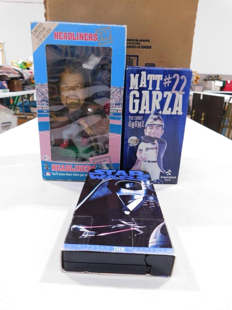Mark McGwire Bobble Head, Matt Garza Gnome, Star Wars VHS (1 of 5)