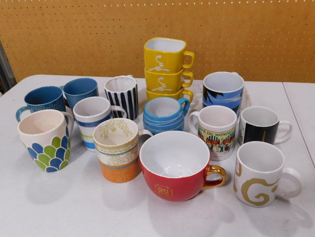 6 Starbucks Mugs, 4 Caribou Coffee Mugs, 1 Cafe du Monde Coffee Mug, etc (1 of 17)