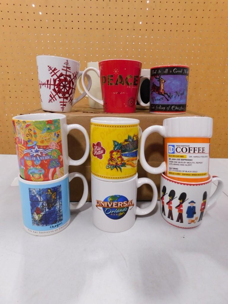 5 Starbucks Mugs Plus Other Mugs incl Marc Chagall, Mall of America, etc: 5 Starbucks Mugs Plus Other Mugs incl Marc Chagall, Mall of America, etc