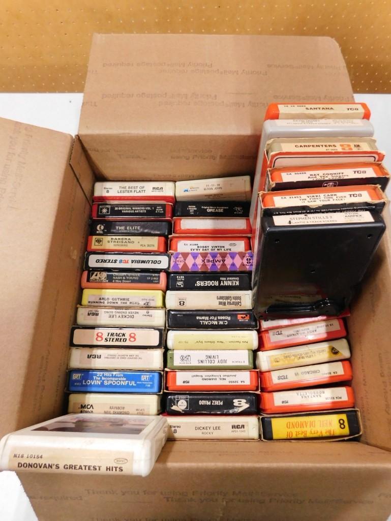 Lot of 8 Tracks incl Donovan, Kenny Rogers, CW McCall, Three Dog Night, Chicago, Santana, (1 of 5)