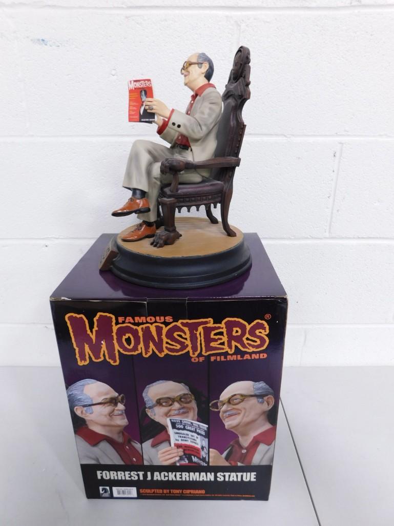 Dark Horse Forrest Ackerman Statue New in Box: Dark Horse Forrest Ackerman Statue in original box . This is a rare version with the cover of a famous monster of filmland. Only about 100 were made with the cover. This is #59 of 350. Has the origina