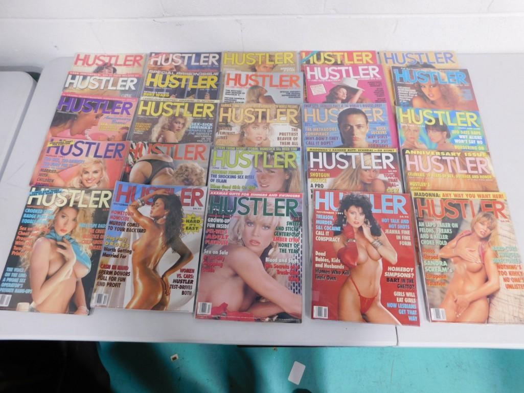 Lot of 25 Hustler Magazines from the 80's and 90's (1 of 3)