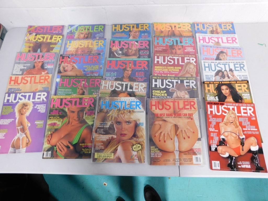 Lot of 26 Hustler Magazines from the 1980's and 2000's (1 of 4)