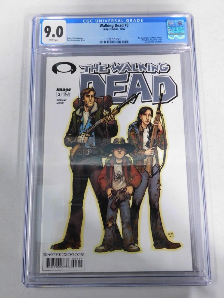 9.0 CGC Graded Walking Dead #3 Comic Book (1 of 6)