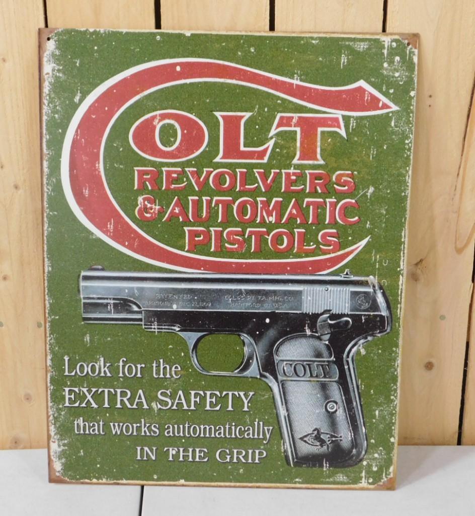 Colt Revolvers and Pistols Metal Sign Modern Retro (1 of 3)
