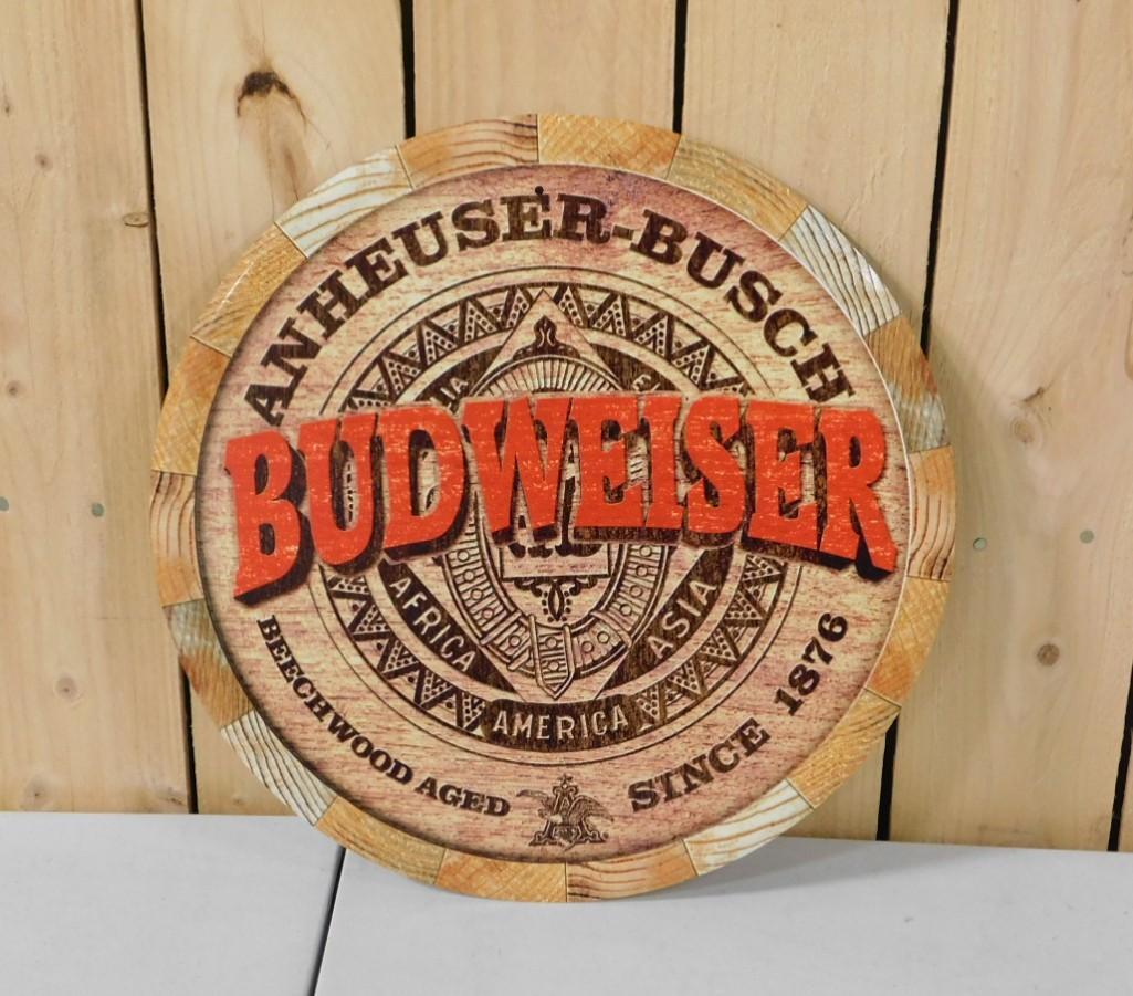 Anheuser Busch Budweiser Metal Sign Modern Retro (1 of 4)