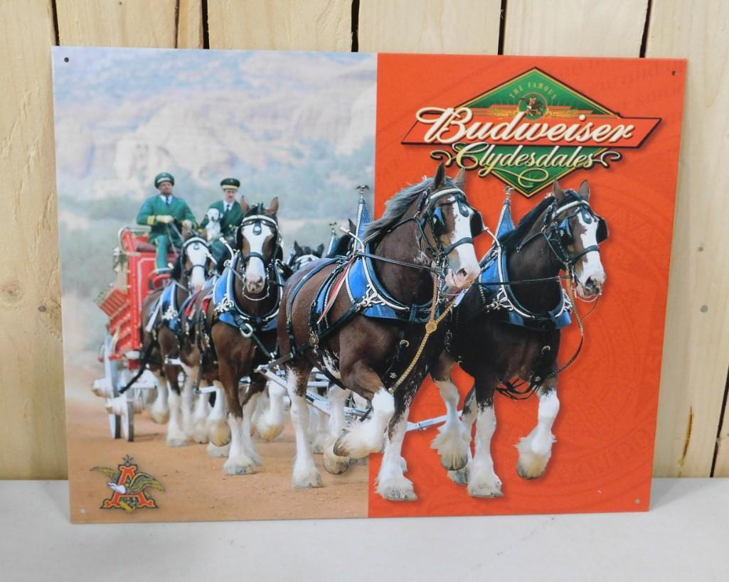 Budweiser Clydesdales Metal Sign Modern Retro (1 of 4)