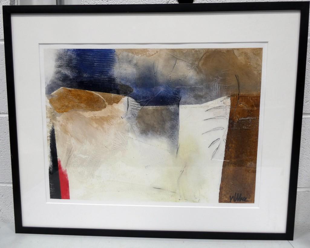 Untitled by Unknown Artist Small Horizontal Abstract Work on Paper (1 of 4)