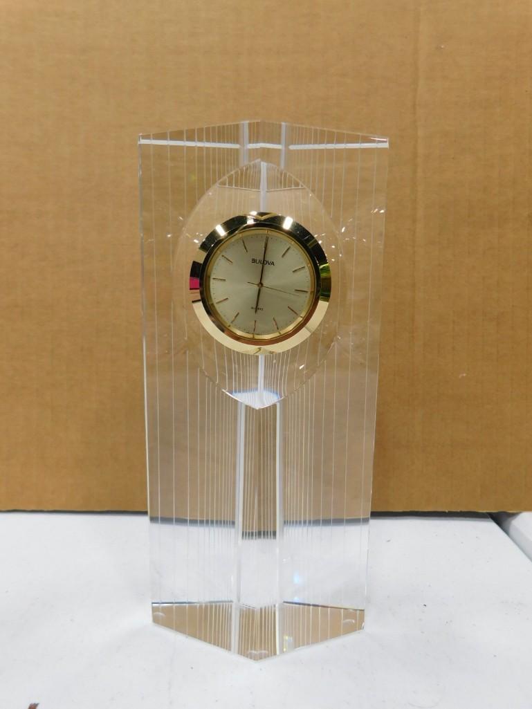 Bulova Crystal Clock in Box: Bulova Crystal Clock in Box