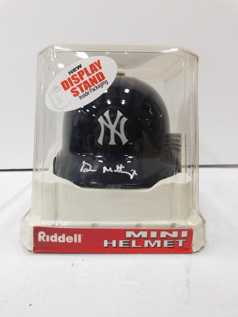 Riddell Miniature Helmet Don Mattingly Signed with COA (1 of 4)