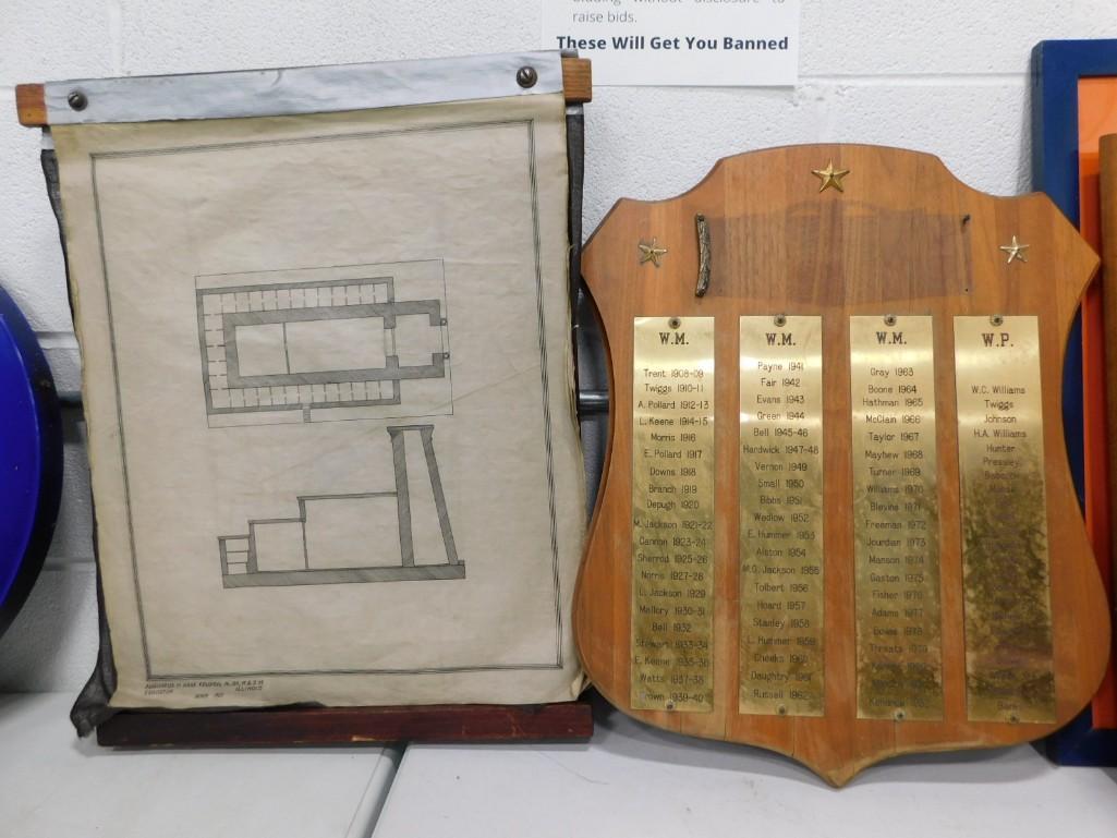 Freemason Plaque and some 1927 Ephemera (1 of 7)