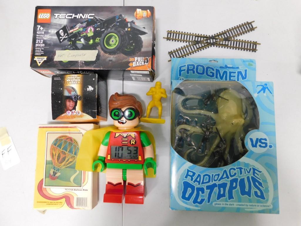 Lot of Toys incl Small Robot, String Art, Frogmen vs Octopus, Legos (1 of 3)