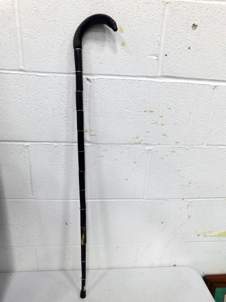 Walking Stick or Cane with Snake Handle (1 of 5)