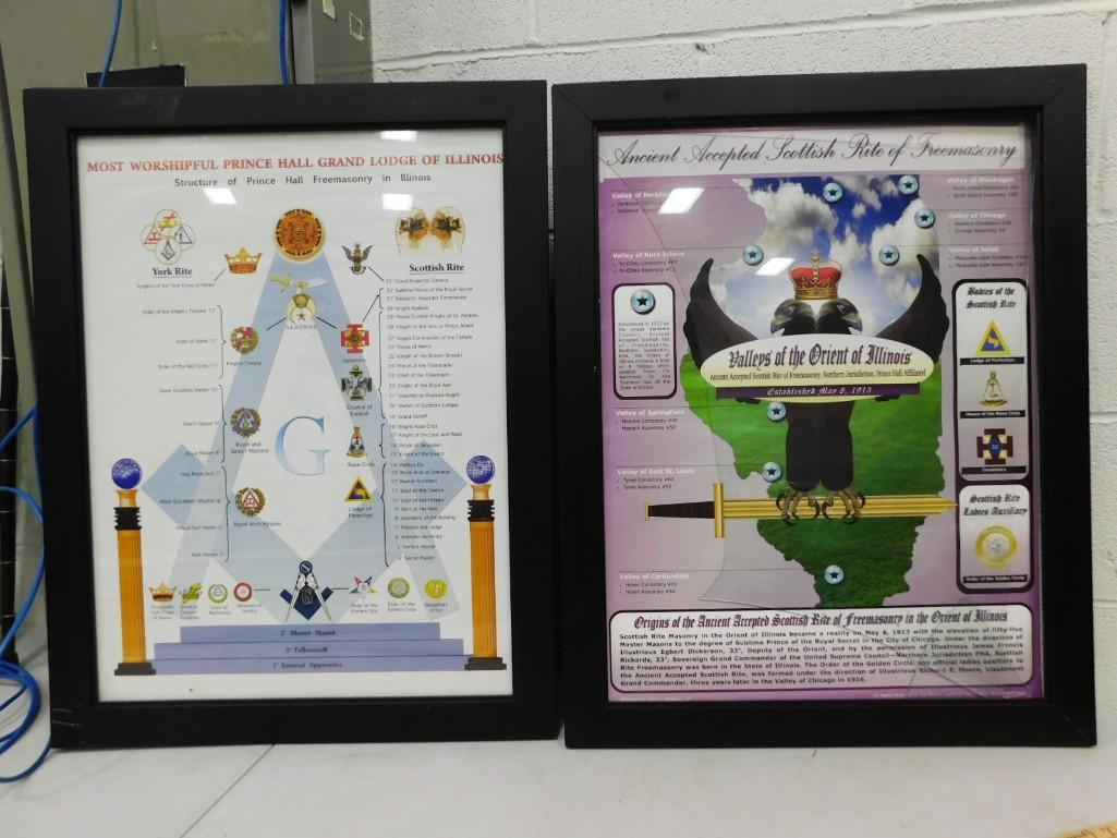 2 Framed Masonic Posters (1 of 9)