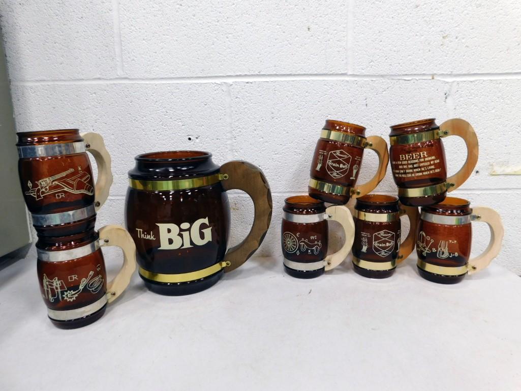 Vintage Siesta Ware Mugs: Lot of Vintage Siesta Ware Mugs. Includes 1 giant "Think Big" mug and 7 regular sized mugs