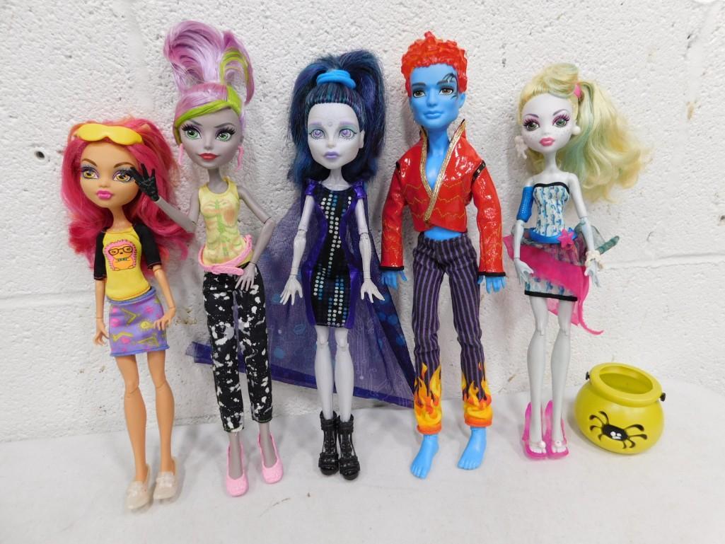 5 Monster High Dolls incl Moanica D'Kay, Hyde Holt Manster 1st Wave, Lagoona Dot Dead Gorgeous, (1 of 6)