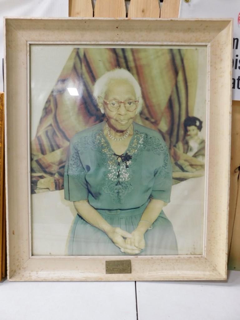 Framed Photo of Masonic African American Woman 28"x24": Framed Photo of Masonic African American Woman 28"x24" Evelyn Hutt Keen "Mother" of Chapter Pride of the North No 61 OES