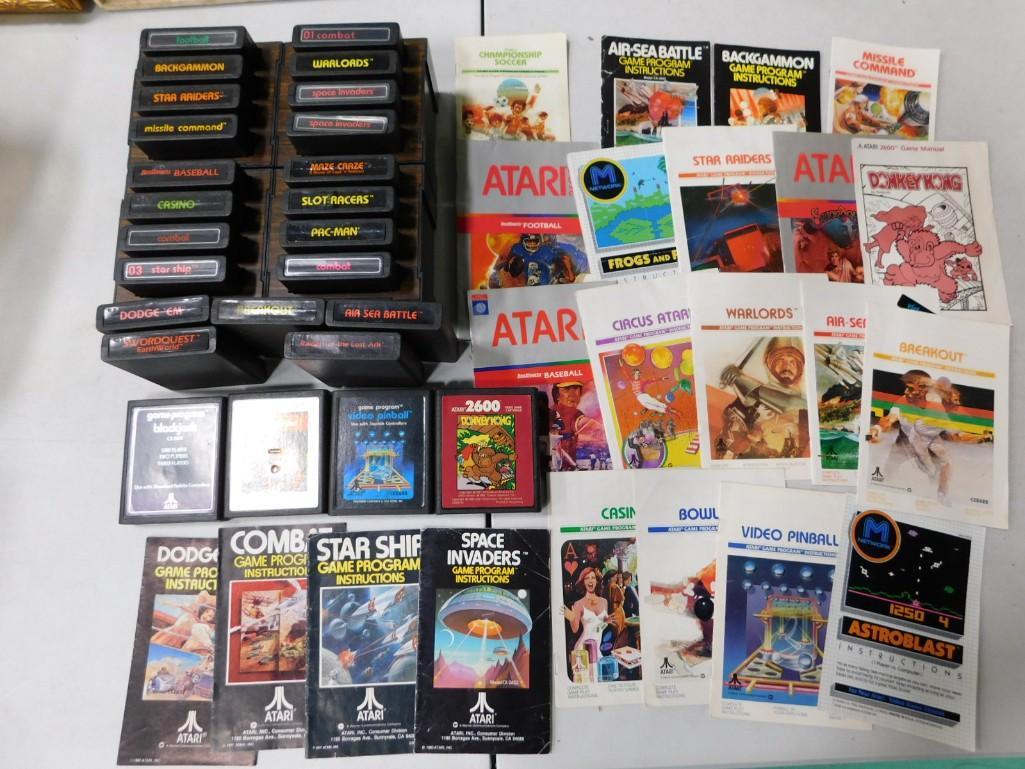 Lot of Atari Video Games incl Missile Command, Air Sea Battle, Space Invaders, War Lords, Slot Racer (1 of 6)