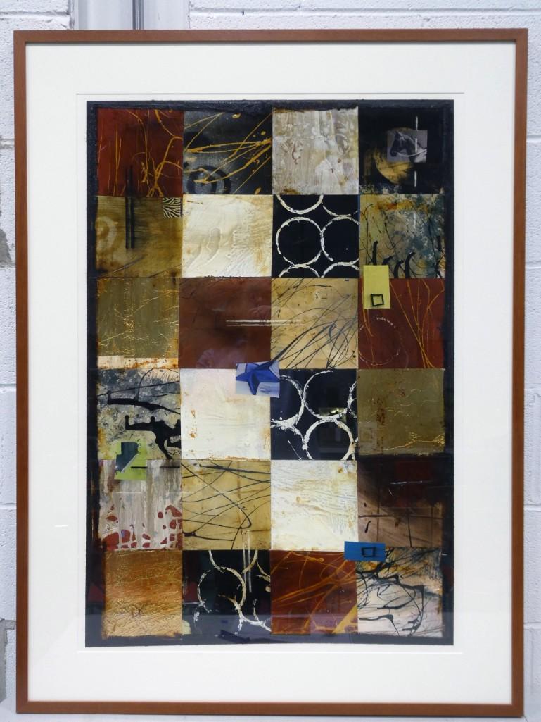 Unknown Artist "Unknown" Paint and Collage on Paper 45 1/2"x33 3/4": Unknown Artist "Unknown" Paint and Collage on Paper 45 1/2"x33 3/4" Mixed Media Unsigned