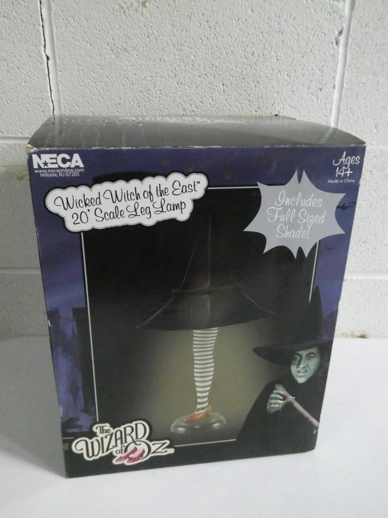 Wicked Witch of the East 20" Scale Leg Lamp with Hat Lampshade: Wizard of Oz - Wicked Witch of the East 20" Scale Leg Lamp with Hat Lampshade with box. Tested and works. Similar to the Christmas Carol Leg lamp.