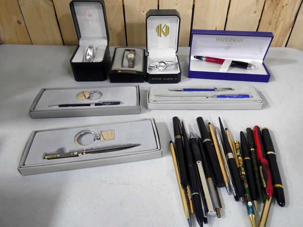 Montblanc Pen and Other Pens, Watches, Etc .  Includes Montblanc Pen, Anne Klein II Watch, Etc (1 of 10)