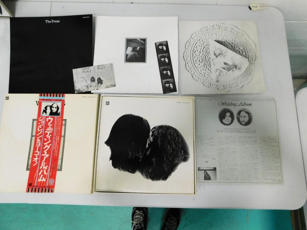 John Lennon and Yoko Ono Japanese Import The Wedding Album Record: John Lennon and Yoko Ono Japanese Import The Wedding Album Record . Condition: has some minor water damage on the poster in the box