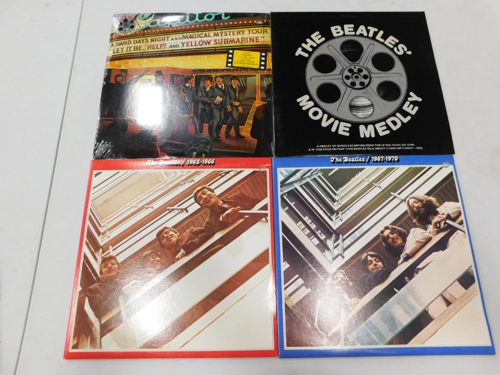 4 The Beatles Albums incl The Red Album, The Blue Album, Movie Medley, Capitol Records Reel Music (1 of 5)