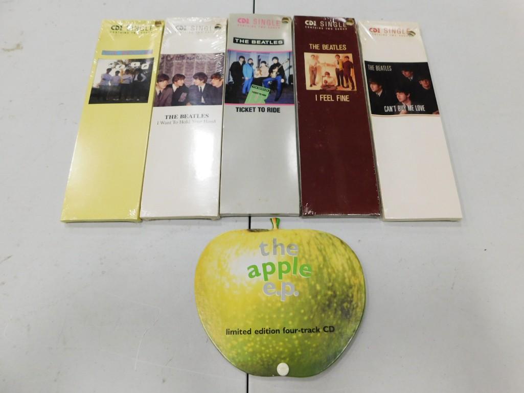 5 The Beatles Sealed CD Singles and an Apple Limited Edition 4 Track CD (1 of 3)