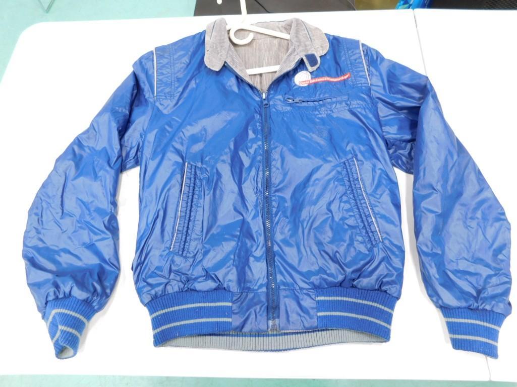 Capitol EMI America Manhattan Angel Record Company Reversible Jacket .  Blue on one side, gray cordu (1 of 4)
