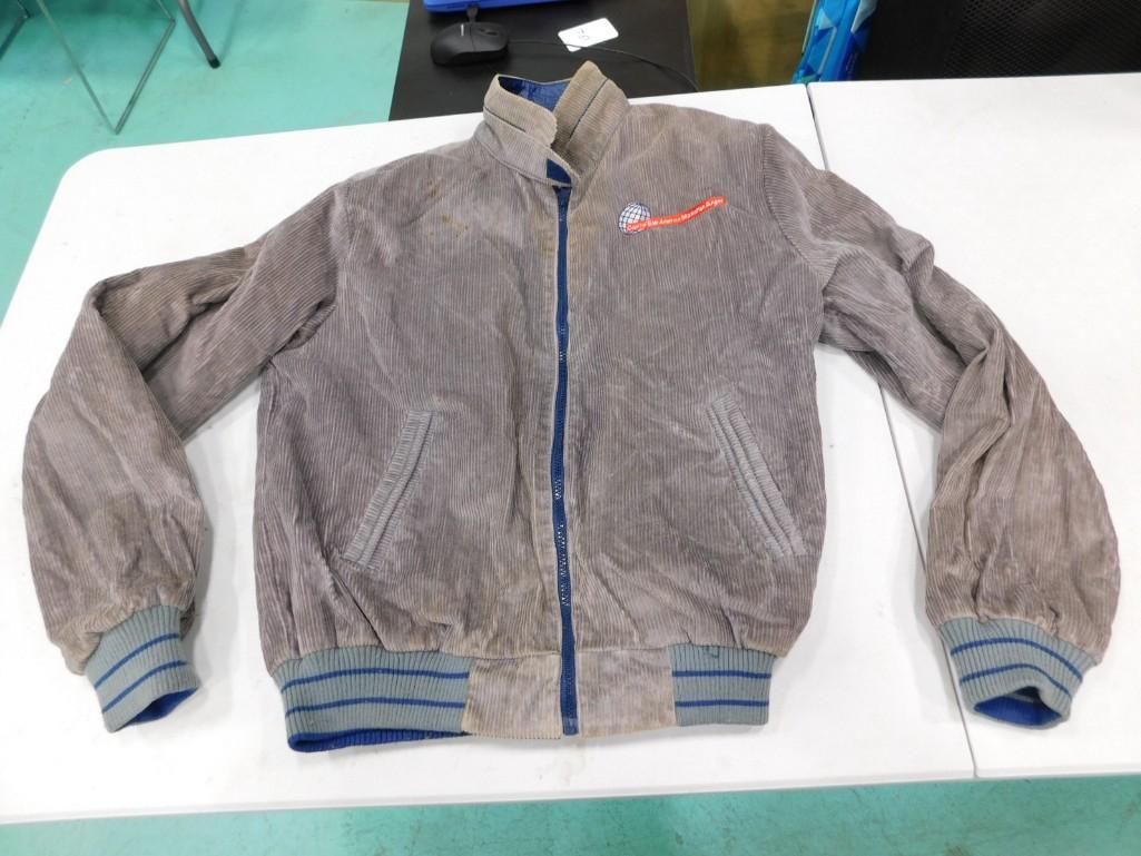 Capitol EMI America Manhattan Angel Record Company Reversible Jacket . Blue on one side, gray cordur (1 of 7)