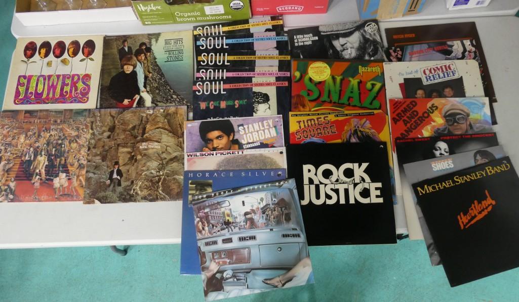 Vinyl Records incl The Rolling Stones, Dave Mason, Soul Compilations, Wilson Pickett, Nazareth, Rock (1 of 8)