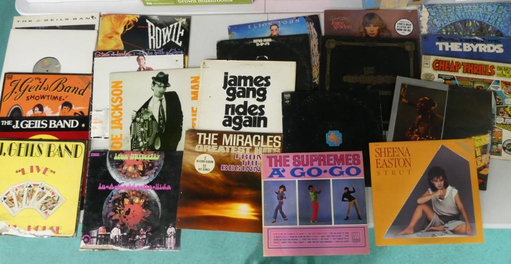 Vinyl Records incl J Geils Band, Elton John, David Bowie, Joe Jackson, (1 of 4)