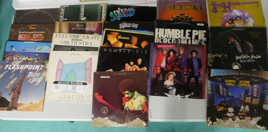 Vinyl Records incl Flash in the Pan, Faces, ELO, Genesis, Humble Pie, Jimi Hendrix, (1 of 4)