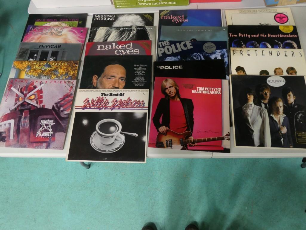 Vinyl Records incl Van Morrison, Missing Persons, The Moody Blues, Brian May, Eddie Money, Naked Eye (1 of 3)