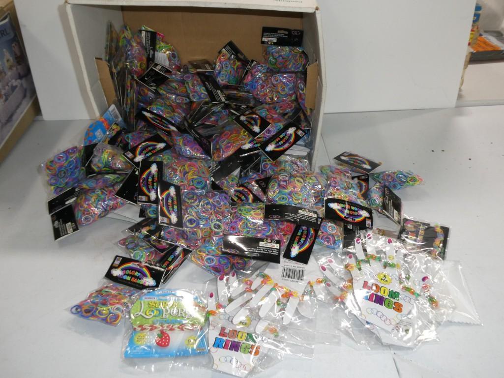 Box of Colorful Loom Bands, Super Looper Charms, Loom Rings, New in Package: Box of Colorful Loom Bands, Super Looper Charms, Loom Rings, New in Package