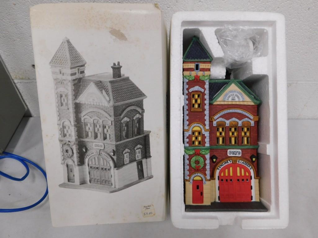 Dept 56 Red Brick Fire Station Christmas in the City Series The Heritage Village Collection (1 of 3)