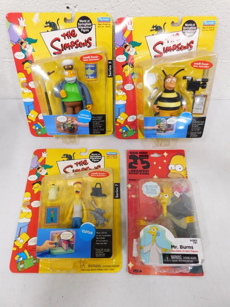 4 The Simpsons Action Figure Toys New on Cards (1 of 3)