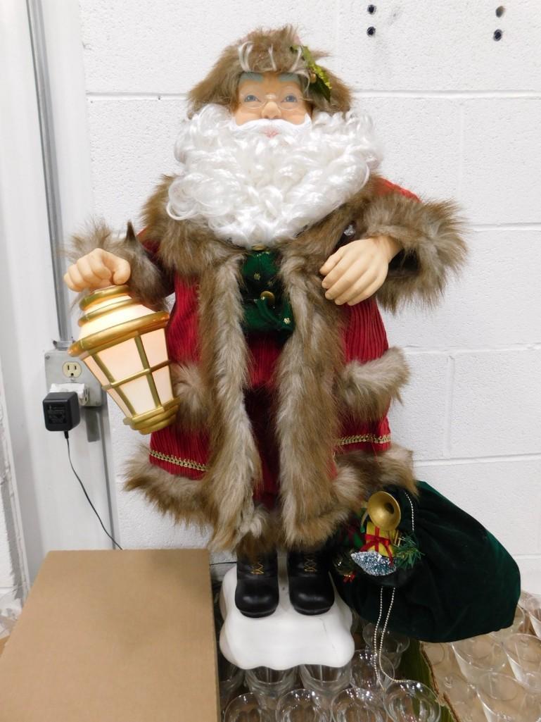 Animatronic Christmas Santa Claus Lights Up and Moves: Animatronic Christmas Santa Claus Lights Up and Moves Condition: works